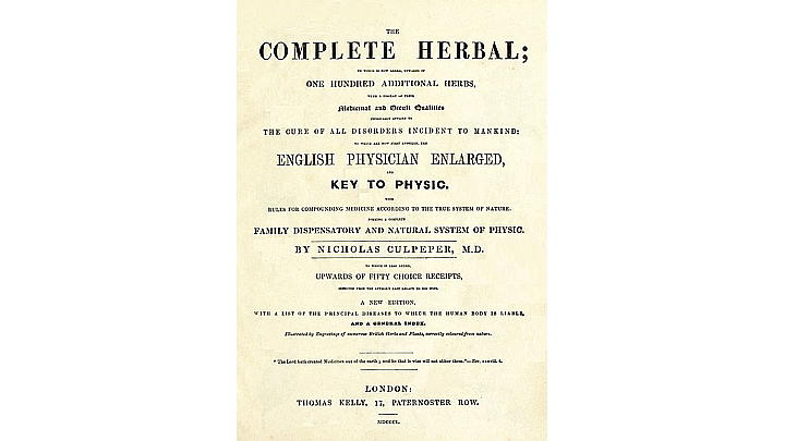 The Complete Herbal title page